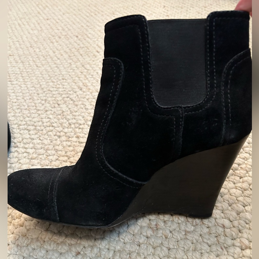 Tory Burch Adrienne Suede Wedge Ankle Bootie - Picture 6 of 15